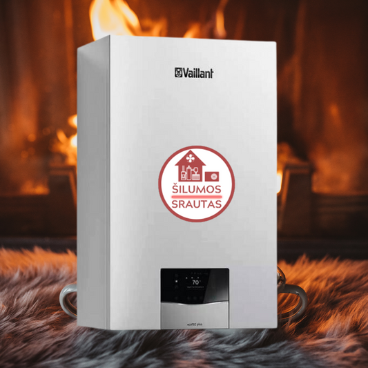 Dujinis kondensacinis katilas Vaillant ecoTEC plus VU 15CS/1-5 (N-INT3), šild. galia 14,8kW, galia V.Š. 20 kW
